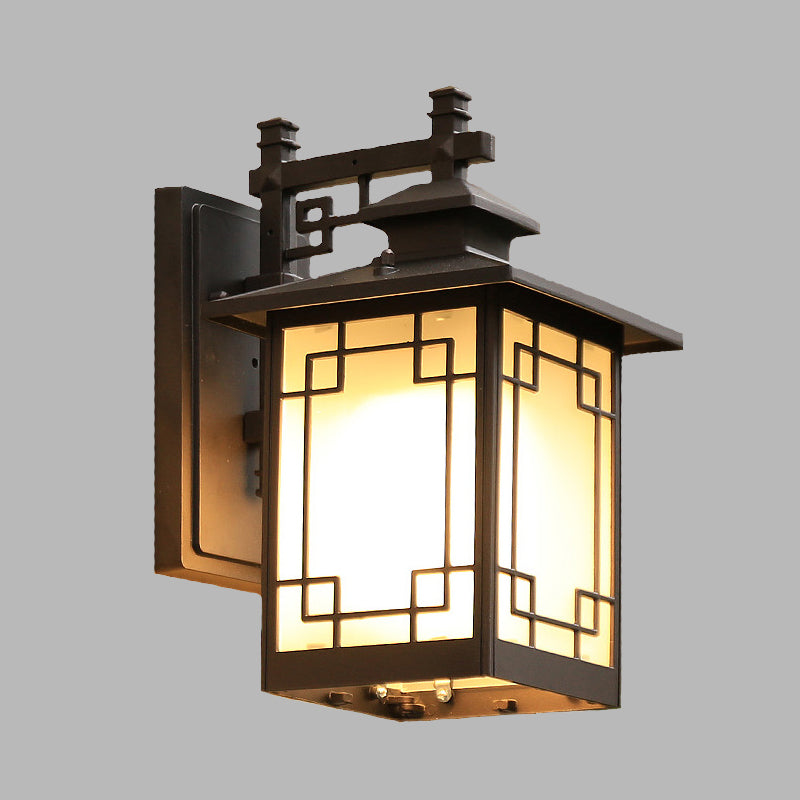 Rynx | Aluminium Black Finish Wall Lighting Window Decoration 1-Head Country Style Wall Lamp with Open Bottom Design