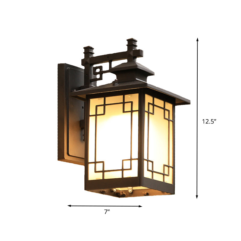 Rynx | Aluminium Black Finish Wall Lighting Window Decoration 1-Head Country Style Wall Lamp with Open Bottom Design