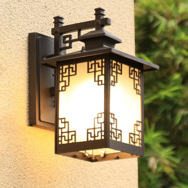 Rynx | Aluminium Black Finish Wall Lighting Window Decoration 1-Head Country Style Wall Lamp with Open Bottom Design