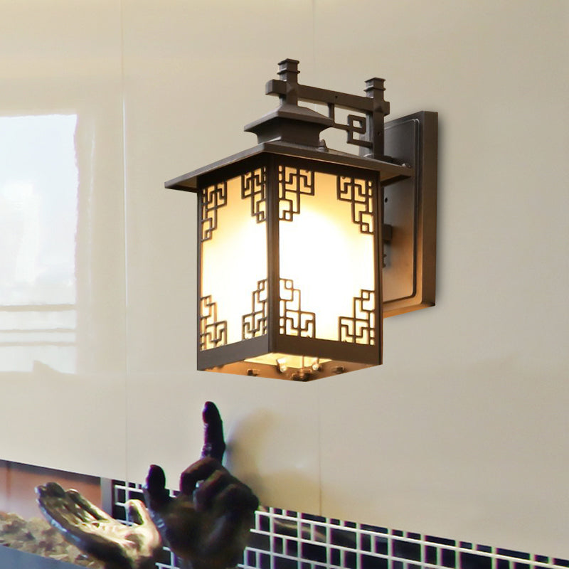 Rynx | Aluminium Black Finish Wall Lighting Window Decoration 1-Head Country Style Wall Lamp with Open Bottom Design