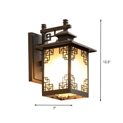Rynx | Aluminium Black Finish Wall Lighting Window Decoration 1-Head Country Style Wall Lamp with Open Bottom Design
