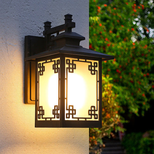 Rynx | Aluminium Black Finish Wall Lighting Window Decoration 1-Head Country Style Wall Lamp with Open Bottom Design
