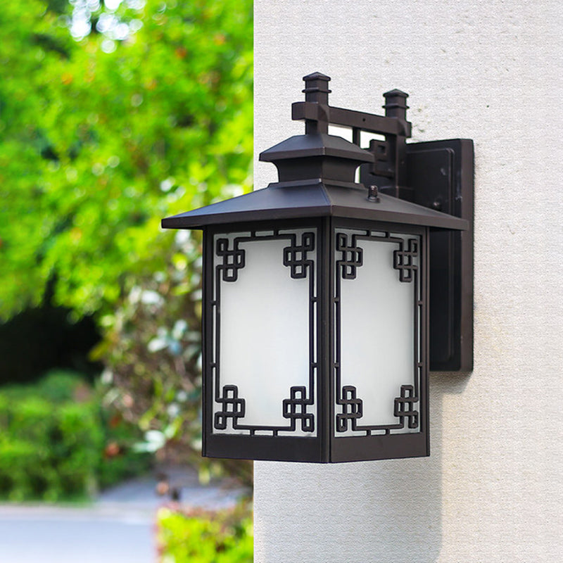 Rynx | Aluminium Black Finish Wall Lighting Window Decoration 1-Head Country Style Wall Lamp with Open Bottom Design