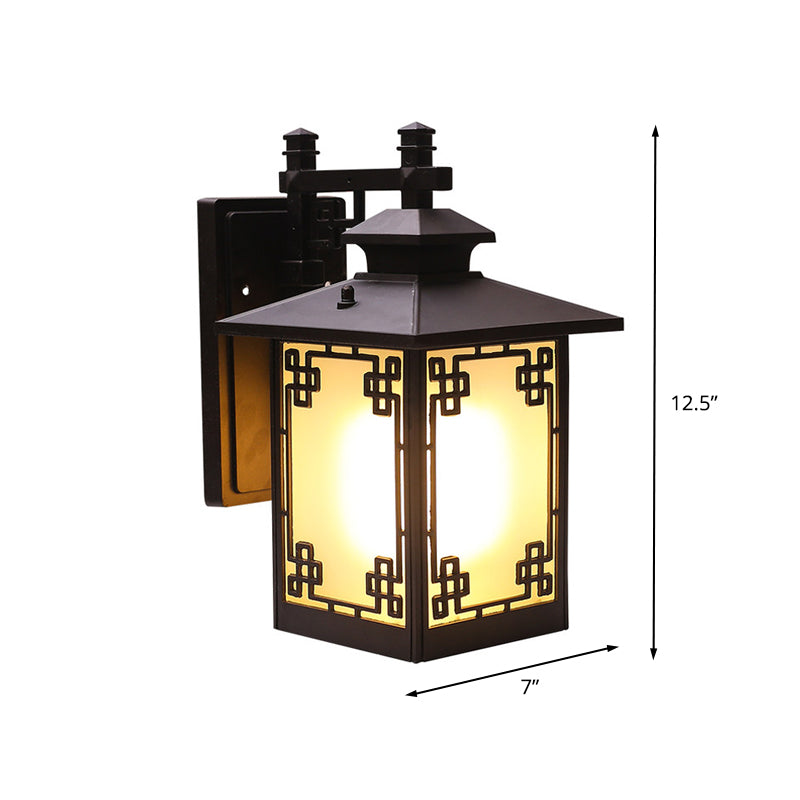 Rynx | Aluminium Black Finish Wall Lighting Window Decoration 1-Head Country Style Wall Lamp with Open Bottom Design