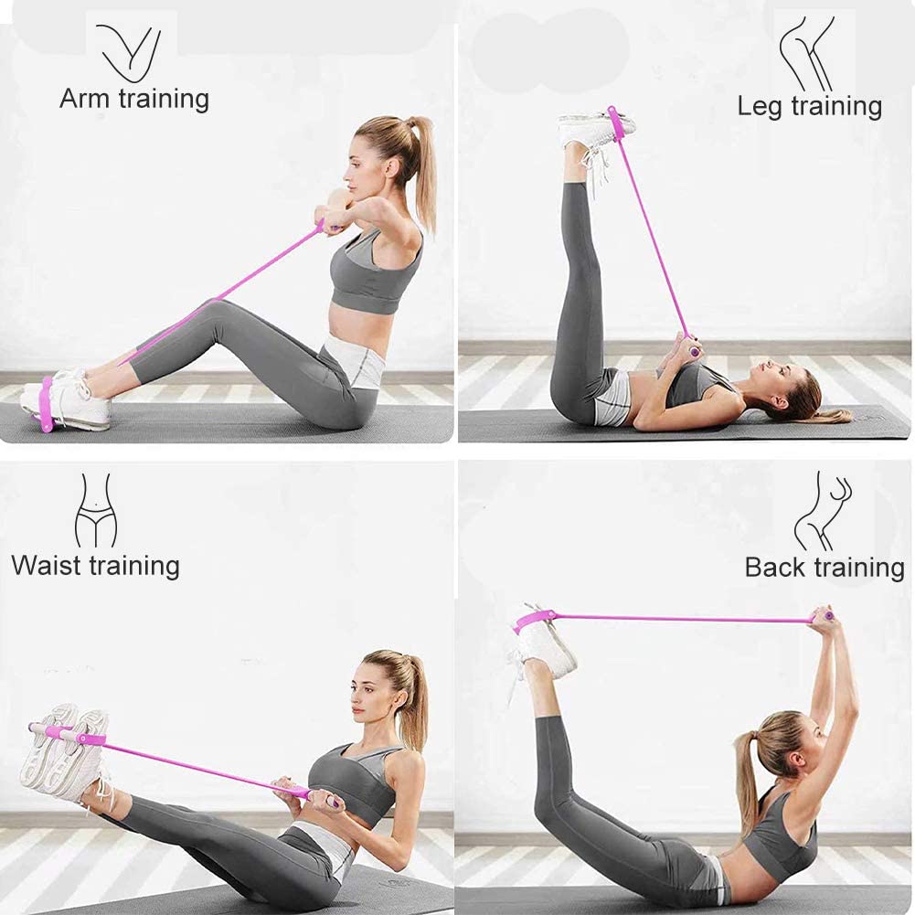 Rynx | MEYUEWAL Pedal Resistance Band with Grip Ring, Upgraded Natural & Eco-friendly Elastic Pull Band Fitness Sit-up Training at Home, for Abdomen, Waist, Arm, Yoga Stretching Slimming Workout