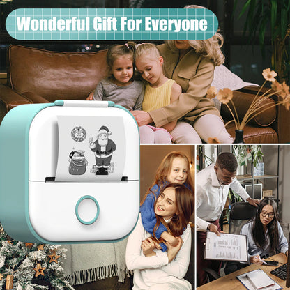 Rynx | T02 Portable Mini Wireless Thermal Pocket Printer Self-Adhesive Stickers Used for DIY, Journal Stickers Portable Printer
