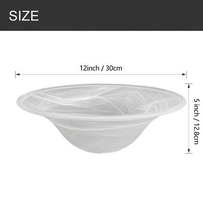 Rynx | Lhlyclx Antique Alabaster Floor Lamp Shade Replacement - 12'' White Torchiere Shade