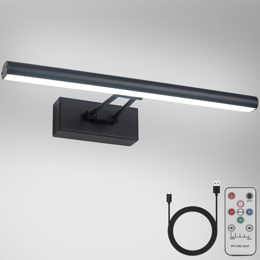Rynx | Howmzon Picture Lighting, 13.5&quot; Art Lighting, Black Picture Lighting Battery Operated, 3Cct, Wireless Picture Lights With Remote Control, Light Over Picture Frame For Wall Painting (Black)