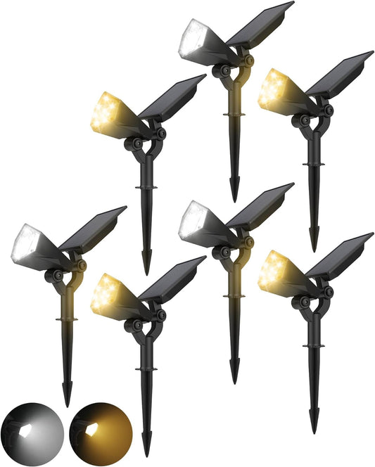 Rynx | 7 Pack Solar Spot Light, 4 Modes, 26 Led, Adjustable, Waterproof, Warm/Cool White
