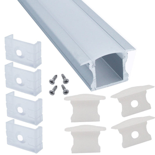 Rynx | Litever 6-Pack 3.3Ft Aluminium Led Strip Channels With Diffused Cover And Mounting Clips