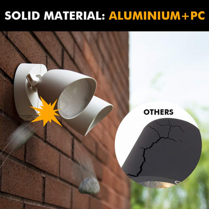 Rynx | Lutec 6222W-D2D Dual-Head 2500 Lumen Dusk To Dawn Floodlight, Waterproof Outdoor Security Lighting