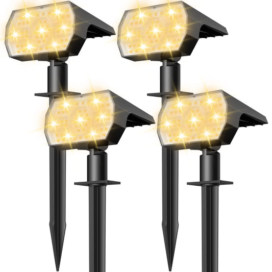 Rynx | Nymphy 56 LED Solar Light Outdoor Waterproof IP68, 3 Modes, Warm White - 4 Pack