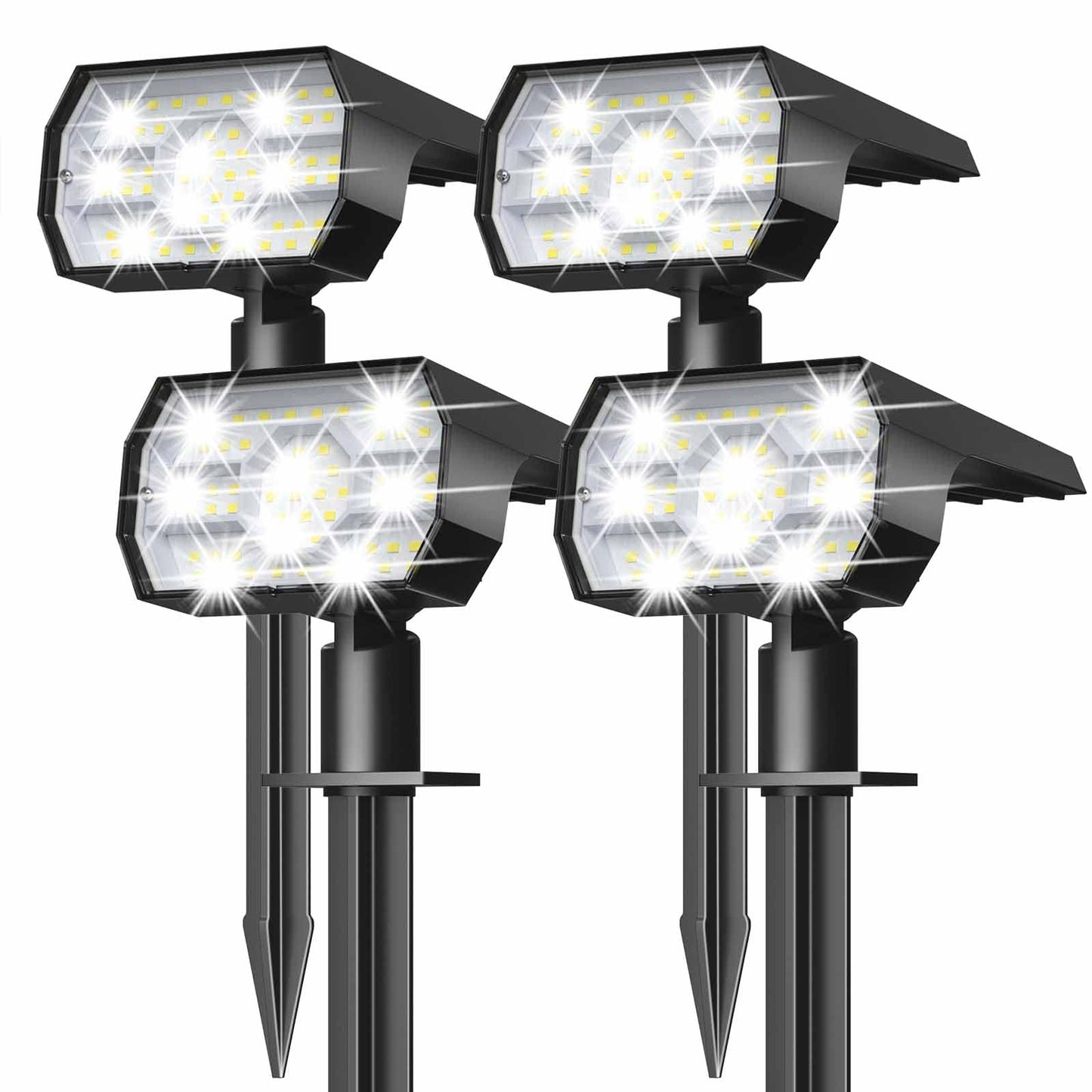 Rynx | Nymphy 56 Led Solar Light Outdoor, Waterproof Ip68, 3 Modes, Cool White - 4 Pack