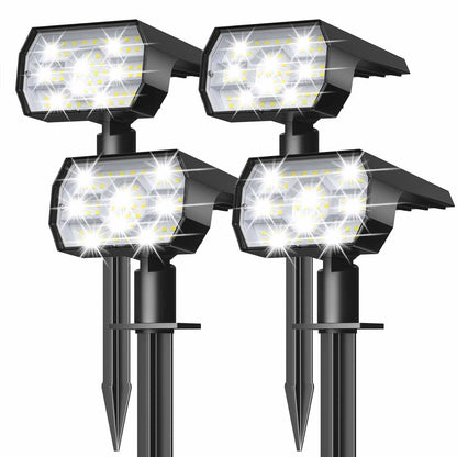 Rynx | Nymphy 56 Led Solar Light Outdoor, Waterproof Ip68, 3 Modes, Cool White - 4 Pack