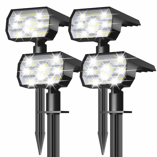 Rynx | Nymphy 56 Led Solar Light Outdoor, Waterproof Ip68, 3 Modes, Cool White - 4 Pack