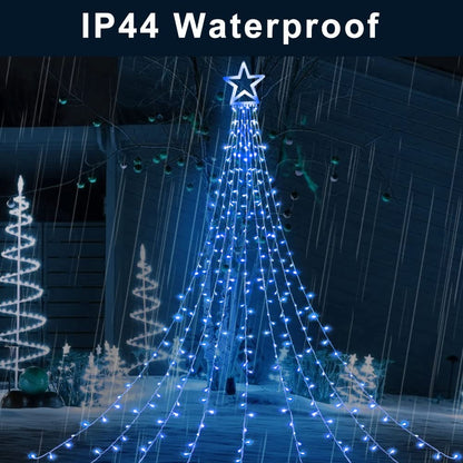 Rynx | Miniao 320 Led Outdoor Christmas Light Sources, Waterproof Blue Lights With 8 Modes For Holiday Decorations
