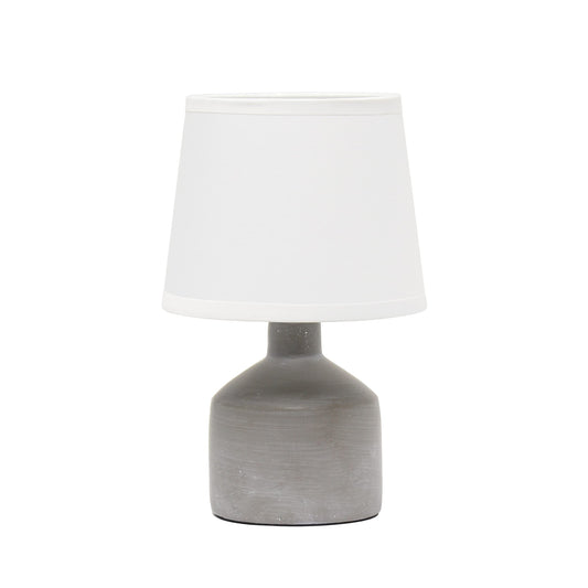 Rynx | Simple Designs Lt2080-Gry Mini Bocksbeutal Concrete Table Lamp, Gray