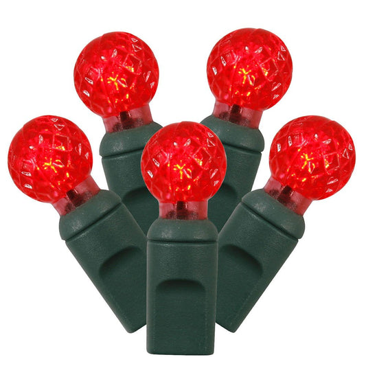 Rynx | Vickerman 100 Lights G12 Led Light Set Red Lights On Green Wire