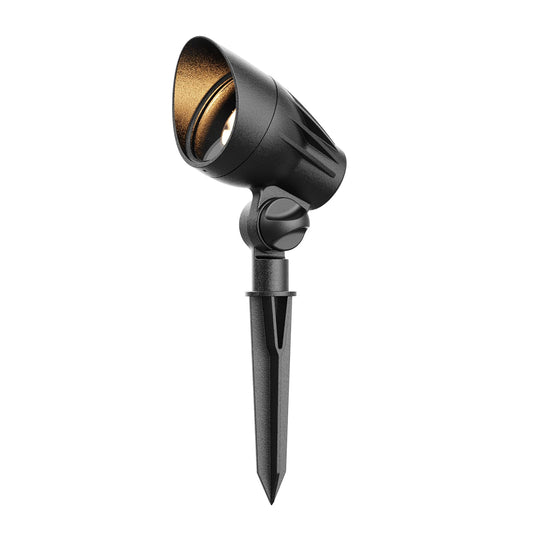 Rynx | Malibu Low Voltage Spotlight 11W Led Spot Light 12V Outdoor Black Metal Landscape Lighting 300 Lumen 2700K Warm White Hardwired Floodlight With Spike Base And Connector For Driveway Lawn Garden