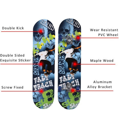 Rynx | Kids Fast Track Portable Skateboard, Wheels Skateboards, for Kids (4-8 Years)