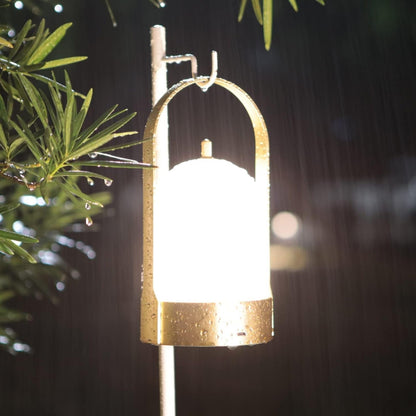 Rynx | Tubicen Brass Waterproof Rechargeable Touch-Dimmable Lantern Table Lamp For Outdoor & Indoor Use