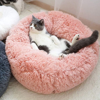 Rynx | PawNest Calming Donut Cat Bed | Round Plush Nest | Stress-Reducing & Cozy | Perfect for Cats & Small Dogs
