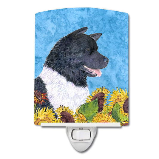Rynx | Caroline'S Treasures Akita Ceramic Night Light, 6X4X3, UL Approved for Bedroom & Children's Room