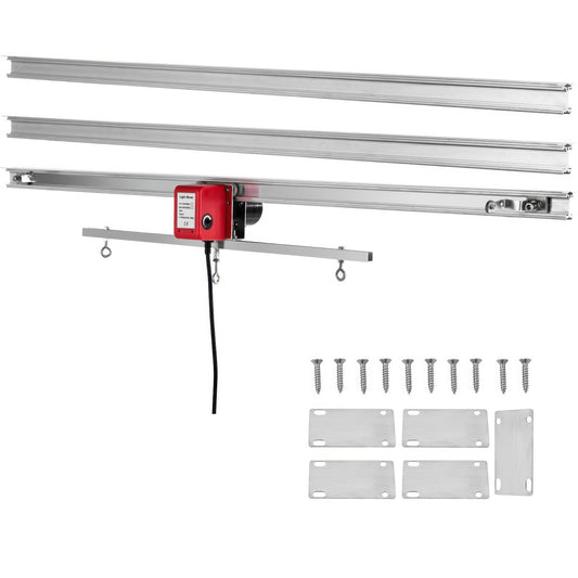 Rynx | Happybuy 10.8 feet adjustable indoor grow light rail track motion set 10 R/min, motion motor with on/off switch, three movable tracks, 0-120 seconds adjustable time delay hydroponic lighting system