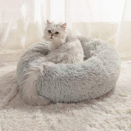 Rynx | PawNest Calming Donut Cat Bed | Round Plush Nest | Stress-Reducing & Cozy | Perfect for Cats & Small Dogs