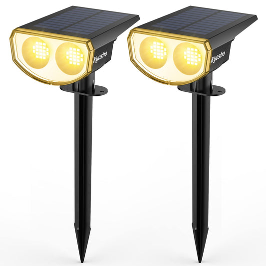 Rynx | Kyosho Solar Spot Light, 38 Leds, Ip67 Waterproof, 2 Pack - Warm White Garden Lighting
