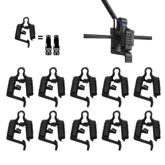 Rynx | Qitim 10 Pack Low Voltage Wire Connectors, Light Source Connection Splice Waterproof for Outdoor Path Lights, Spotlights, In-Ground Lights, 12-18 Gauge Wires, Easy Installation, Ul Lists