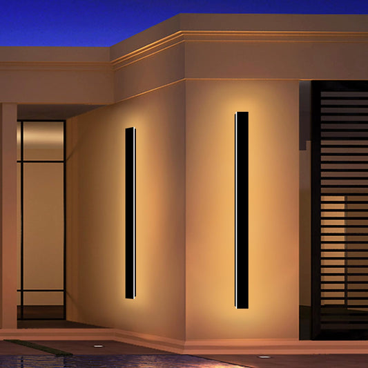Rynx | Gremlbuk 24Inch Outdoor Wall Lighting, Black LED Outdoor Light Fixture Wall Mount, Modern Door Light Wall Lighting 3000K, Long Stripe Wall Lamp Outdoor Lighting For Living Room, House
