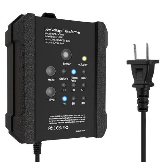 Rynx | Sunmerit 65W Outdoor Low Voltage Transformer, Outdoor Landscape Lighting Transformer With Timer And Photoelectric Sensor, 120V Ac To