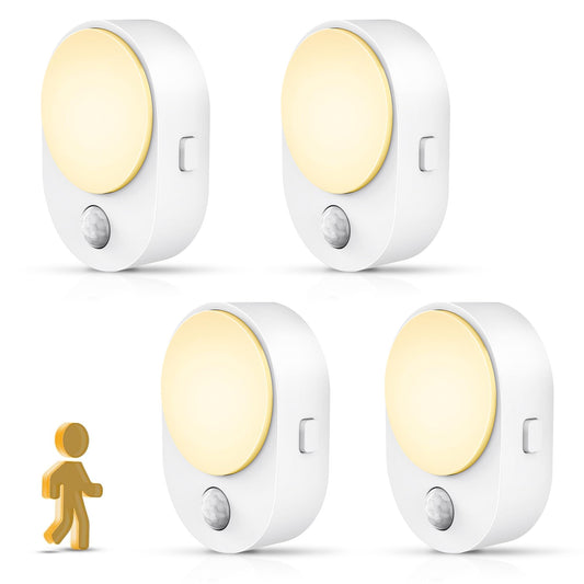 Rynx | L Lohas Led Plug In Night Light With Motion Sensor And Twilight To Dawn Sensor,[4-Pack] Night Light Plugs Into The Wall,3000K Soft White