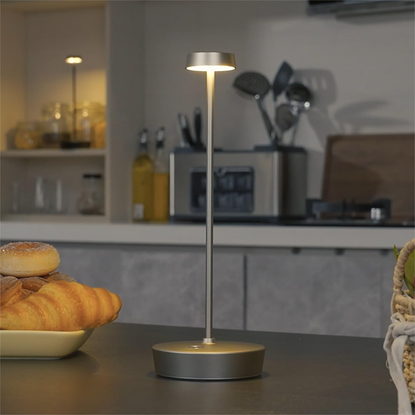 Rynx | Sikevht Wireless LED Table Lamp 2Pack - Rechargeable, Dimmable, Portable Metal Light For Indoor/Outdoor