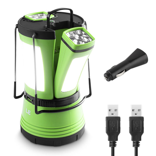Rynx | Le Led Camping Lantern Rechargeable, 600Lm, Removable Flashlight, Camping Essentials, Perfect Lantern Flashlight For Hurricane Emergency, Hiking, Fishing And More, Usb Cable And Car Charger Included