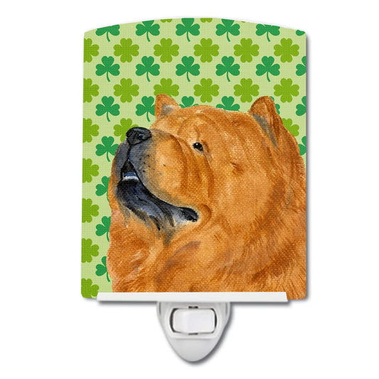 Rynx | Caroline'S Treasures Ceramic Night Light - Chow Chow St. Patrick'S Day Clover, 6X4X3, Multicolor