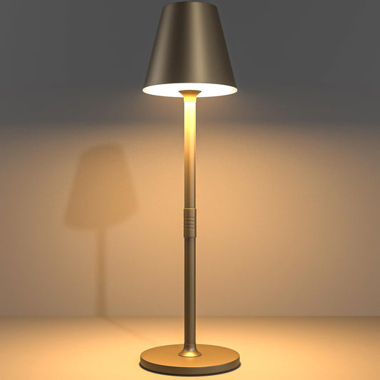 Rynx | Timjorman LED Wireless Table Lamp, 3-Level Brightness, Rechargeable, Metal, Khaki