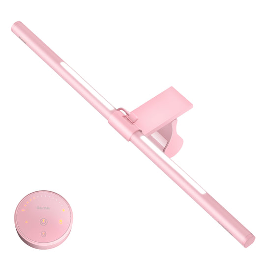 Rynx | Quntis Pink Monitor Light Bar With Remote Control, Eye Care Dimming Desk Lamp For Home Office & Gaming