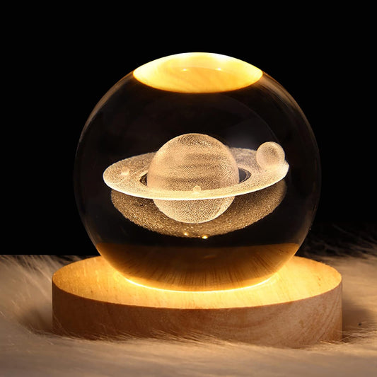 Rynx | GalaxyGlow Crystal Lamp | 3D Galaxy Crystal Ball Lamp | LED Mood Light | Unique Decor for Home