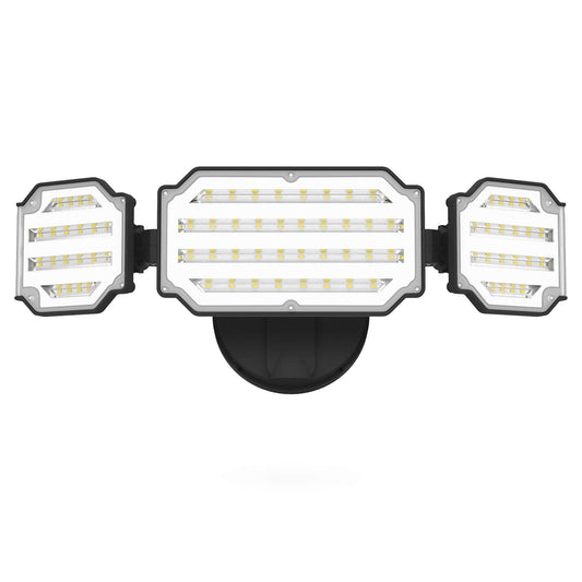 Rynx | Lepower 45W Led Outdoor Floodlight, 4500Lm, 3 Adjustable Heads, Ip65 Waterproof, Black