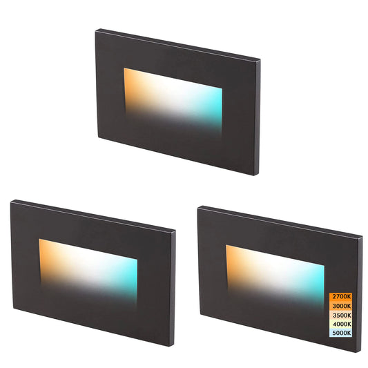 Rynx | Cloudy Bay 120V 5Cct Dimmable Led Indoor Outdoor Stair Light, 2700K/3000K/3500K/4000K/5000K, Stair Light, Oiled Rubbed Bronze, Pack Of