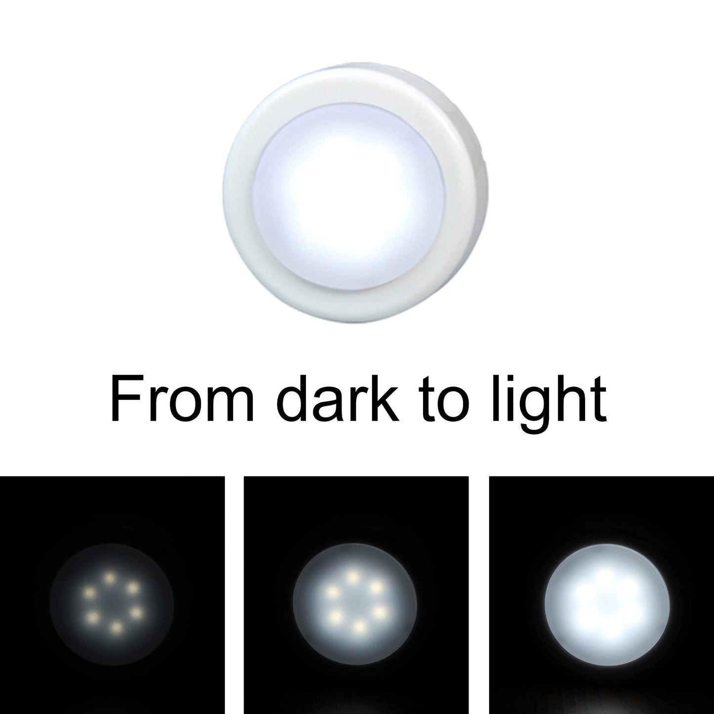 Rynx | Wralwayslx 10 Pack Cabinet Push Light - Battery Operated, White, Ideal For Kitchens And Cabinets