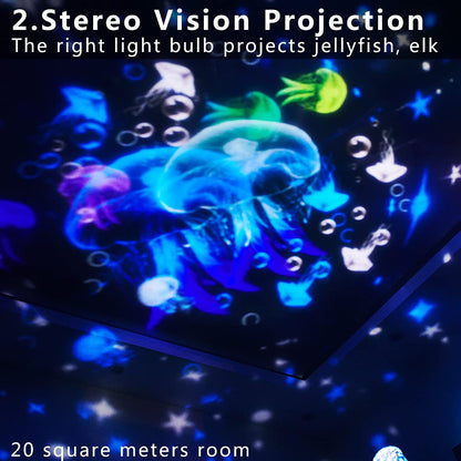 Rynx | Kelahouse Ocean Star Sky Night Light Projector, 360° Rotating Galaxy Lamp For Kids