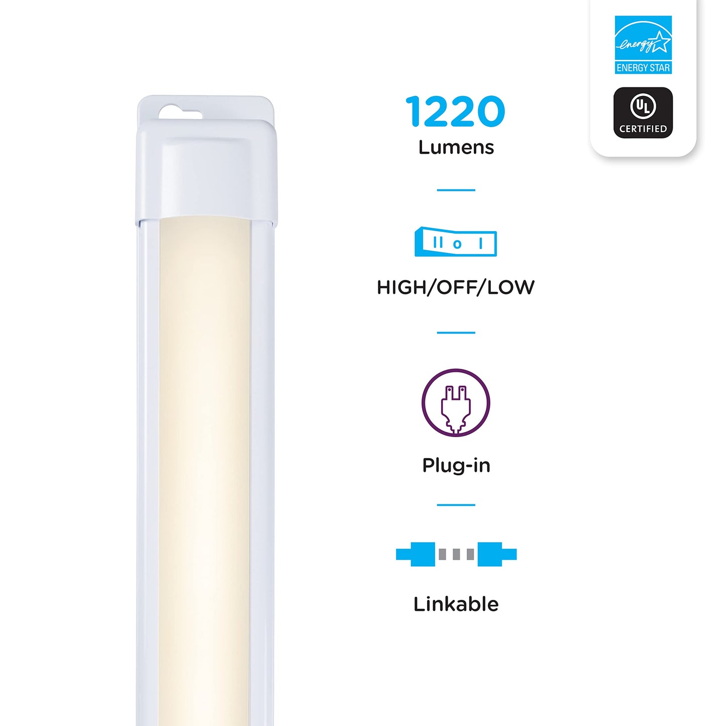 Rynx | Enbrighten 38847 36 Inch White Plug-In Dimmable Disk Lamp - Plastic Design