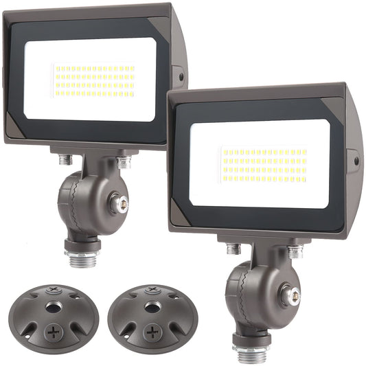 Rynx | 30W Outdoor Led Floodlight With 1/2" Ball Mount (Plate Included), 5000K Daylight 3600Lm 120V, Ul Waterproof Led Security Floodlight For Wall Wash /Sign/Flagpole/Tree/Gardens/Advertising Table
