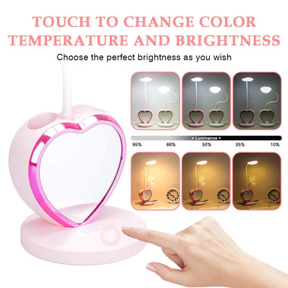 Rynx | Aluocyi Rosa LED Desk Lamp with USB Charging, Touch Control, Pen Holder & Phone Stand for Kids