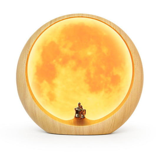 Rynx | Mamre Wood Red Moon Ambient Light - DIY Wedding & Anniversary Gift Decor