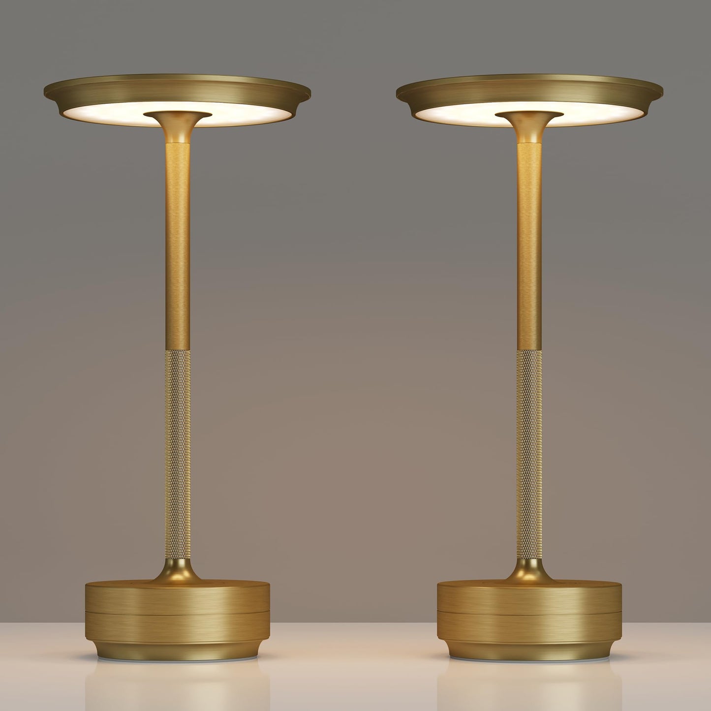Rynx | Tbbga Gold Rechargeable Wireless Table Lamps - 5000Mah, 3 Color Dimming LED Light For Outdoor/Pat