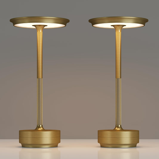 Rynx | Tbbga Gold Rechargeable Wireless Table Lamps - 5000Mah, 3 Color Dimming LED Light For Outdoor/Pat